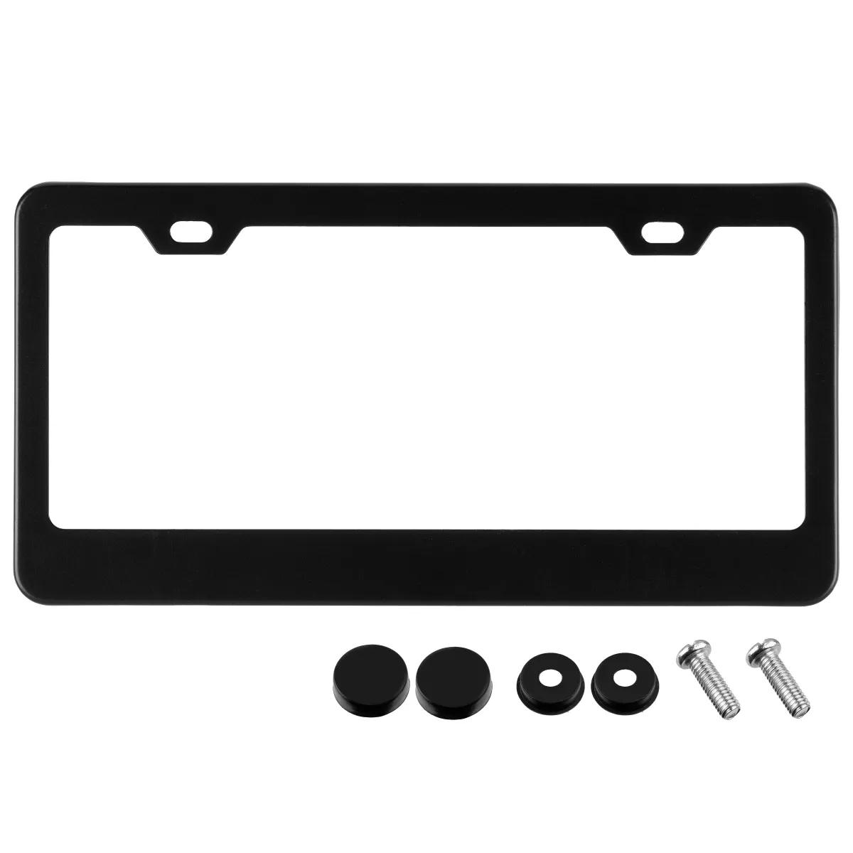 Aluminum License Plate Frame Black Anodized - 12 x 6 in - product view 2