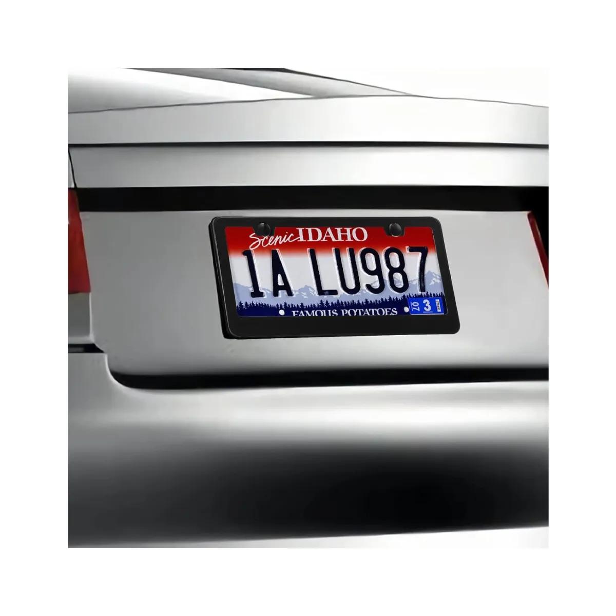 Aluminum License Plate Frame Black Anodized - 12 x 6 in - product view 3