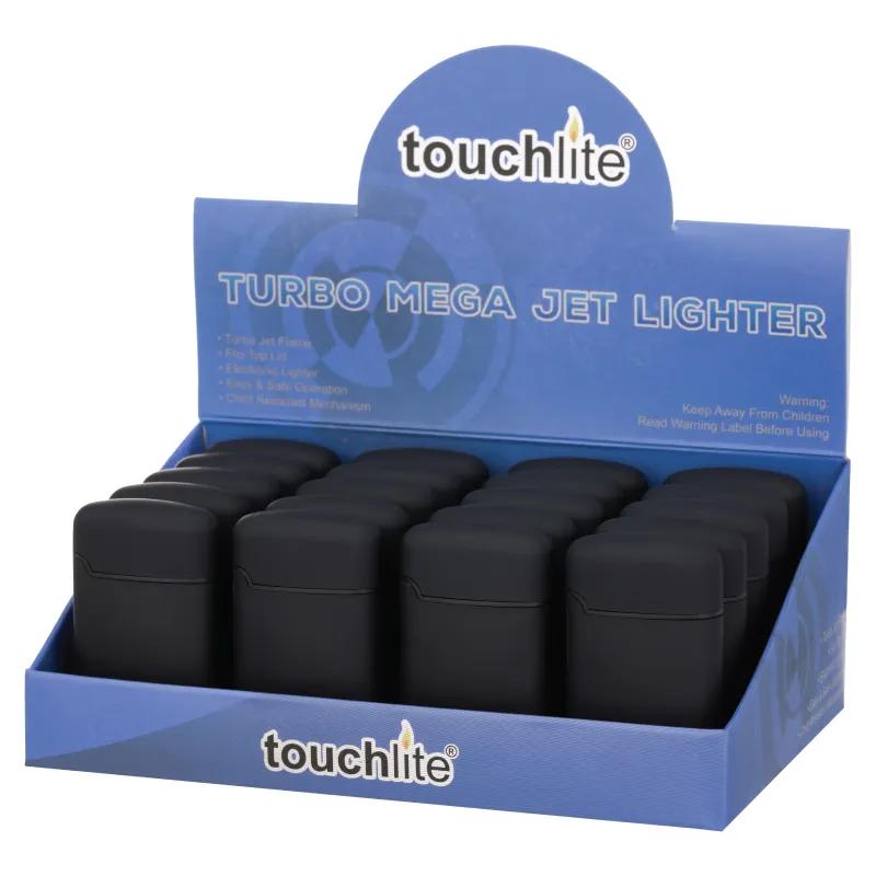 Turbo Jet Lighter Blue Flame Rubberized Matte - 2.6 in - product view 3