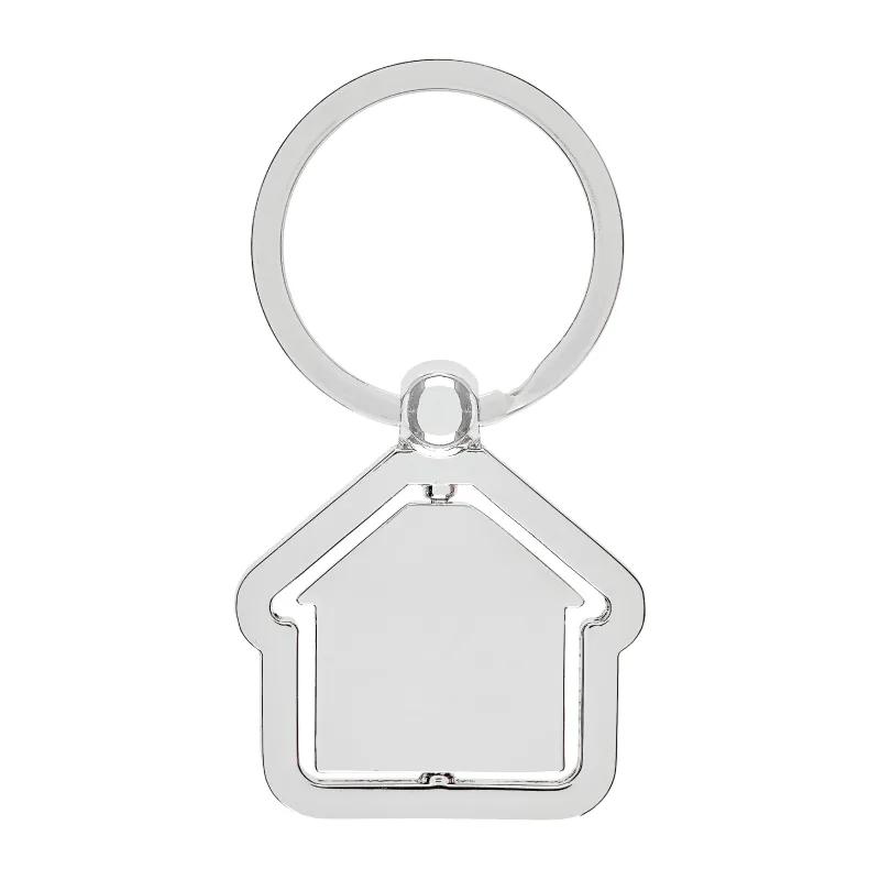 House Shaped Keyring Spinning Center Plate - 1.4 in - product view 2