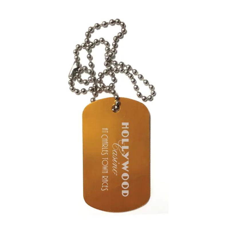 Aluminum Pet Dog Tag Laser Engraved - 2 x 1.13 in