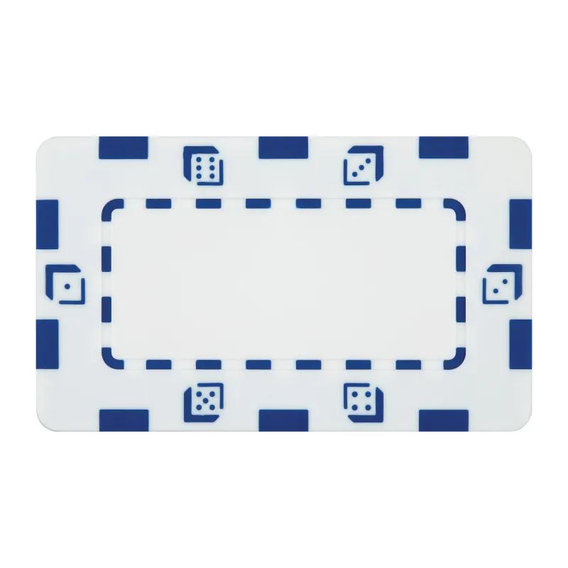 Rectangular Poker Chip Plaque European Style - 2.88 x 1.75 in - product view 2