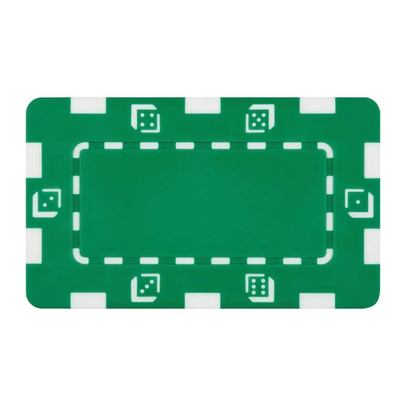 Rectangular Poker Chip Plaque European Style - 2.88 x 1.75 in - product view 6