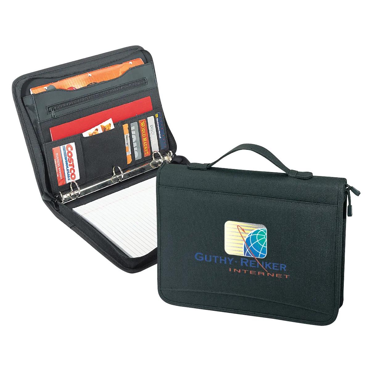 Zippered Binder Portfolio with Handle 3-Ring - 10 x 13 in