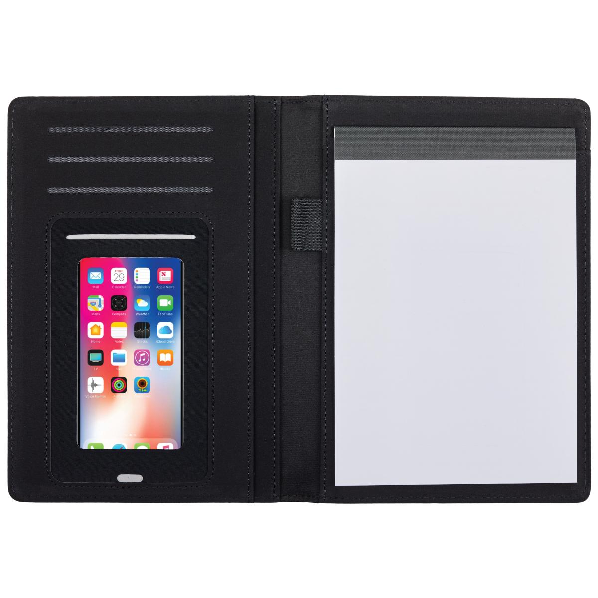 Padfolio with Touch Screen Phone Sleeve Notepad - 9.5 x 6.75 in - product view 3
