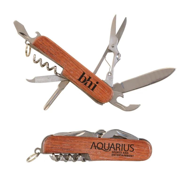 Rosewood Multi-Tool Knife 7-in-1 Swiss Style - 3 in