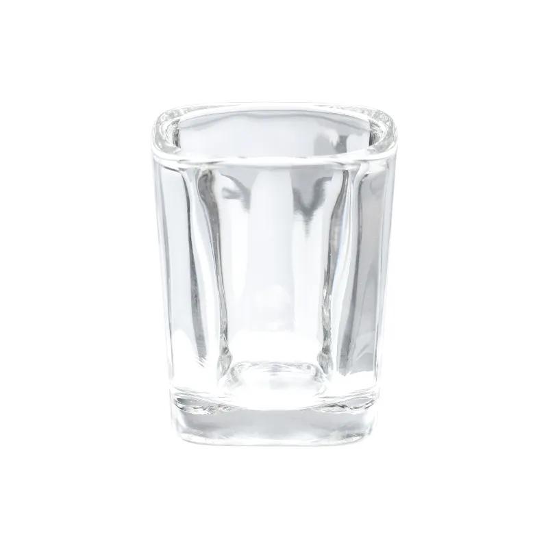 Square Shot Glass Clear Glass Unique Shape - 1.5 oz - product view 2