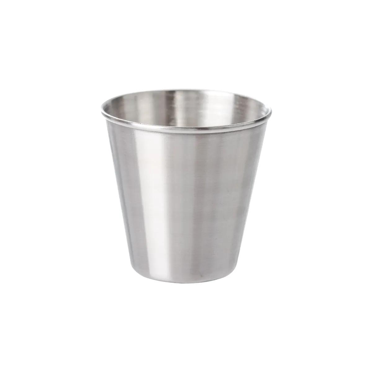 Stainless Steel Shot Glass Cup Brushed Stackable - 2 oz - product view 2