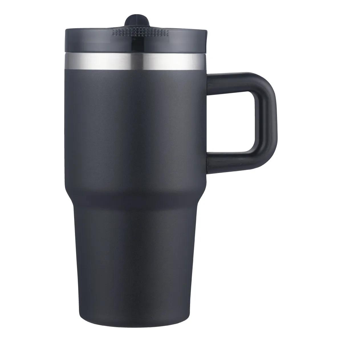 Insulated Tumbler Handle Straw Lid Copper Lined - 20 oz - product view 3