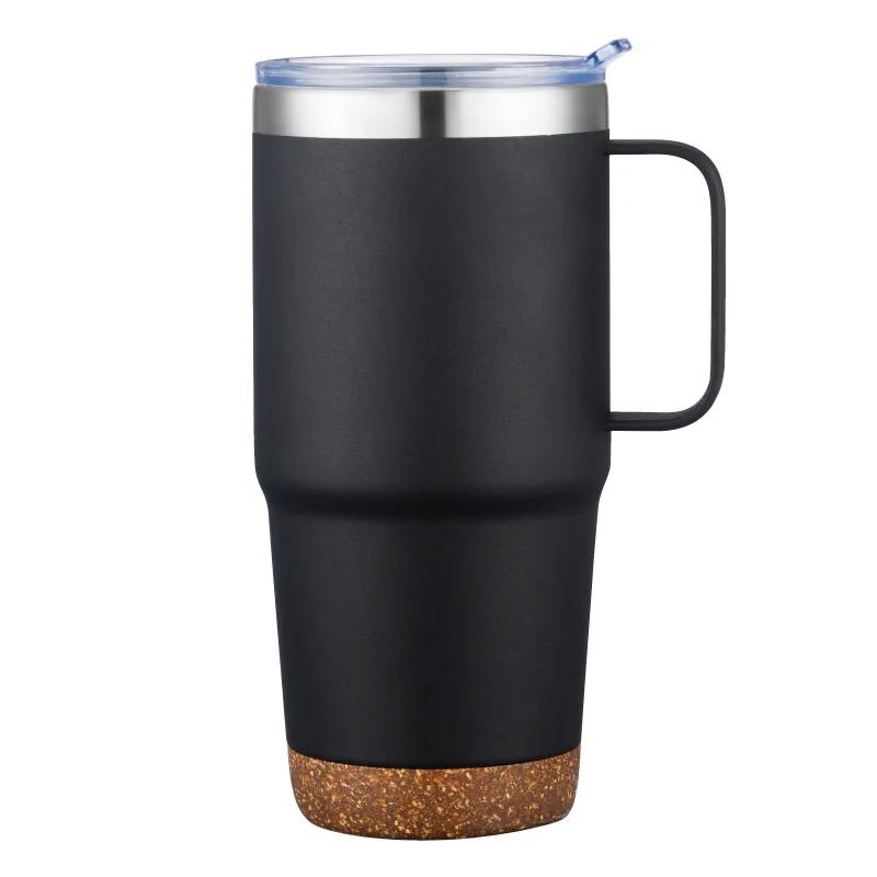 Vacuum Insulated Travel Mug Cork Bottom Steel - 24 oz - product view 3