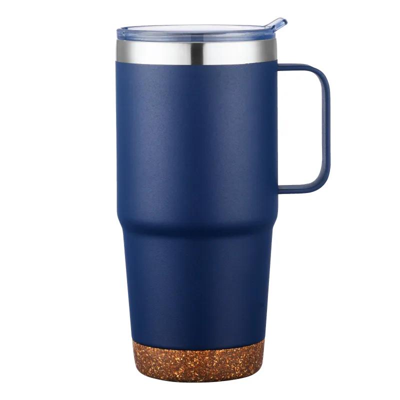 Vacuum Insulated Travel Mug Cork Bottom Steel - 24 oz - product view 4