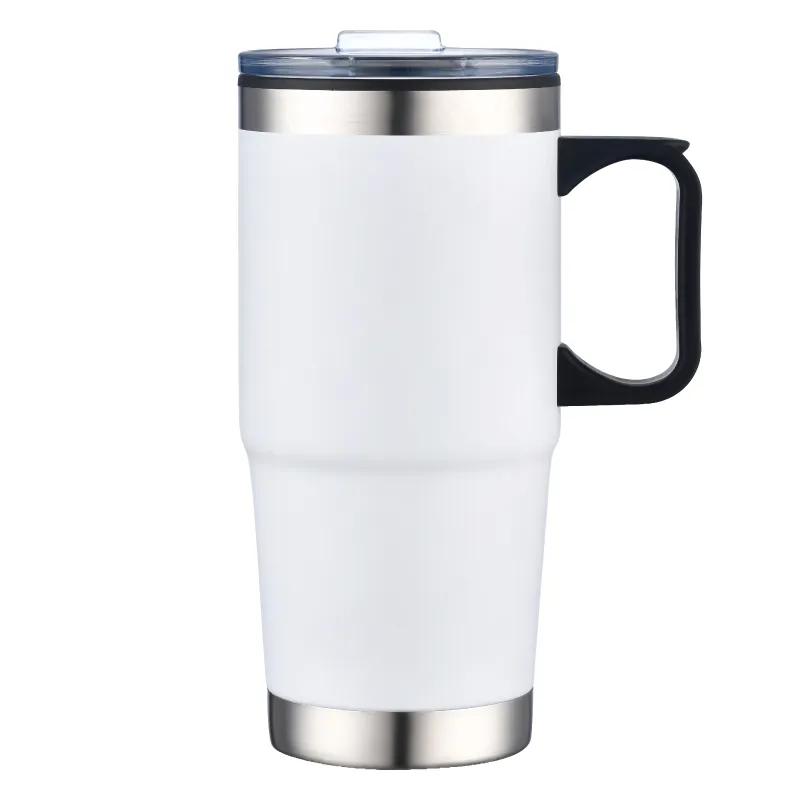 Travel Mug Double Wall Insulated with Handle - 24 oz - product view 2