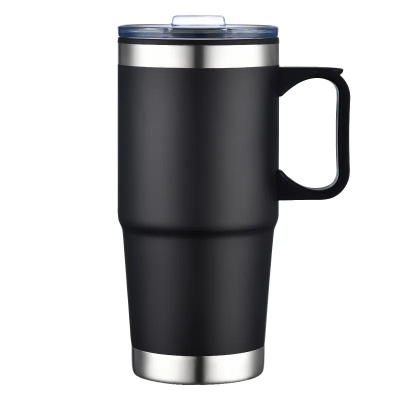 Travel Mug Double Wall Insulated with Handle - 24 oz - product view 3