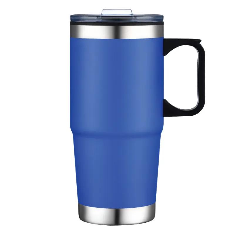 Travel Mug Double Wall Insulated with Handle - 24 oz - product view 5