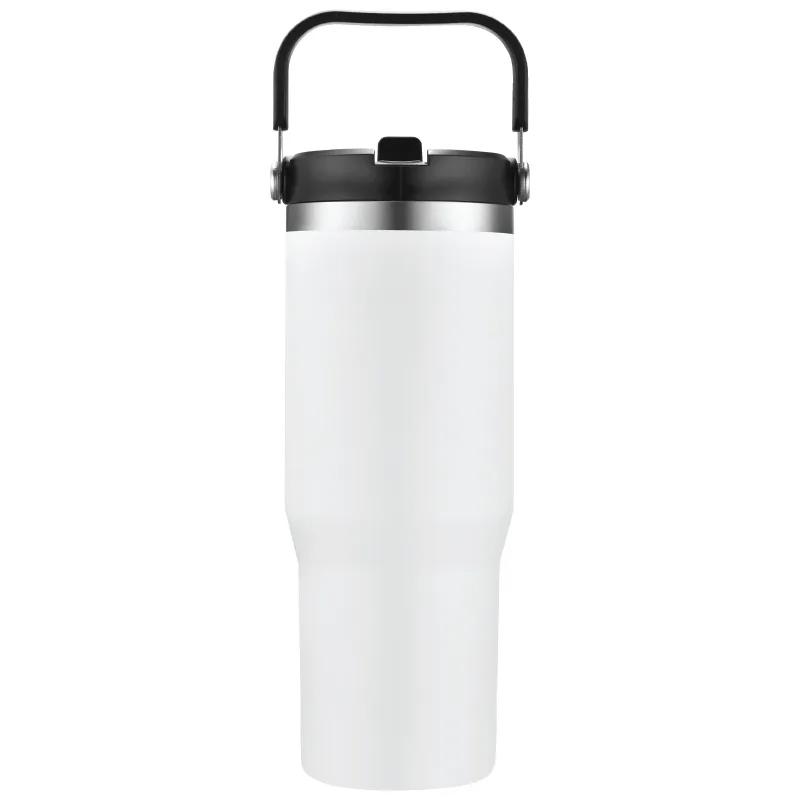 Vacuum Insulated Tumbler with Handle Powder Coat - 30 oz - product view 2