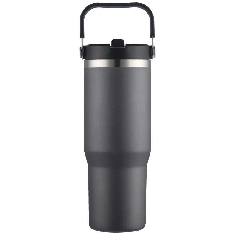 Vacuum Insulated Tumbler with Handle Powder Coat - 30 oz - product view 6