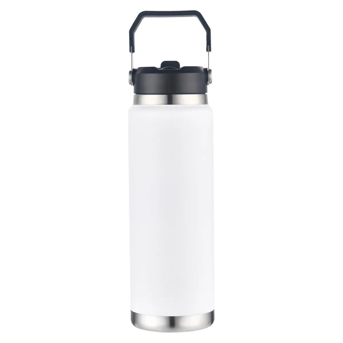 Stainless Steel Vacuum Tumbler Copper Lined Handle - 30 oz - product view 2