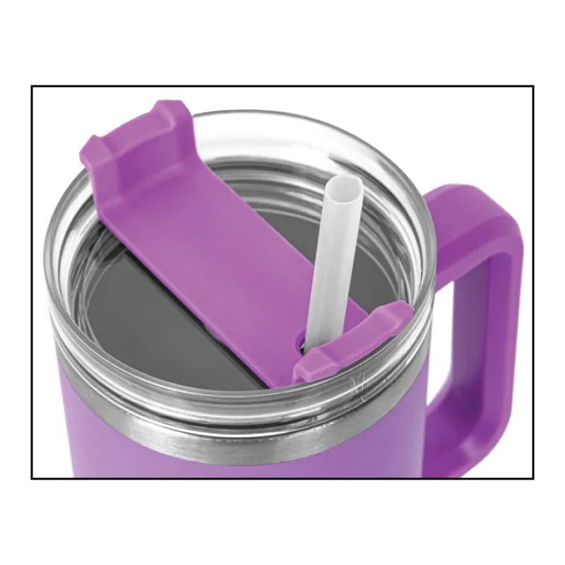 Bright Color Vacuum Tumbler with Handle Steel - 40 oz - product view 7