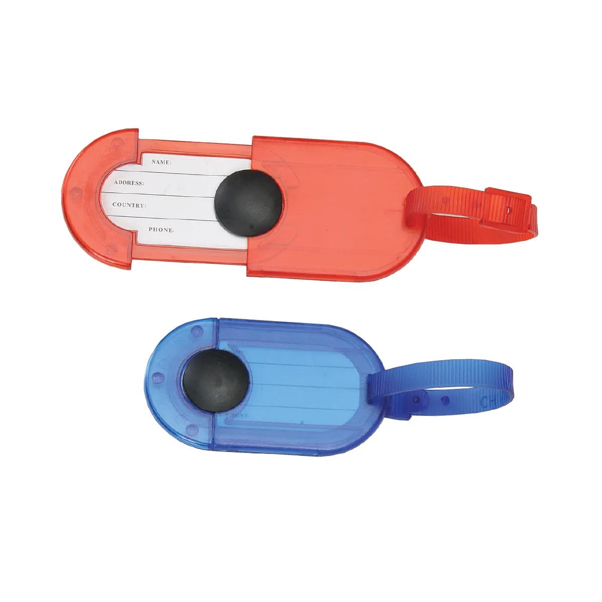 Sliding Luggage Tag Translucent Plastic Buckle - 3.75 x 2 in