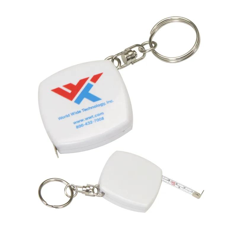 Mini Tape Measure Keyring Retractable Dual Scale - 6 ft