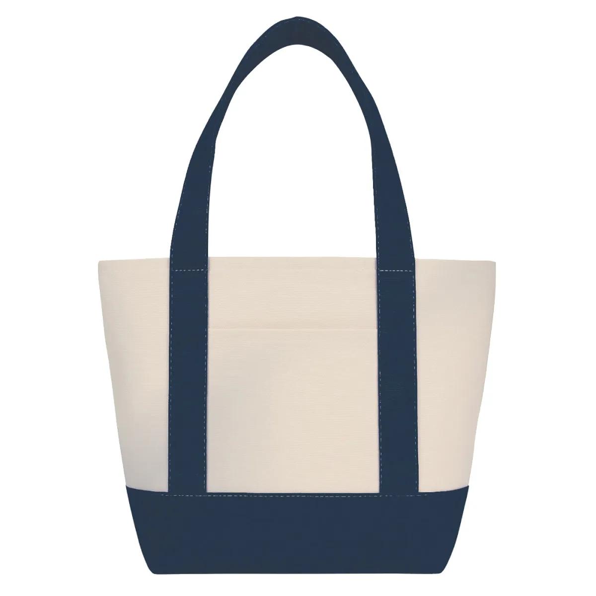 Custom Mini Tote Bag Canvas 14 oz with Slip Pockets - 13 x 11 in - product view 4