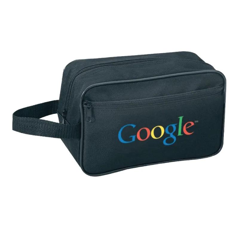 Travel Toiletry Kit 600D Polyester Dual Compartment - 10 x 6 in