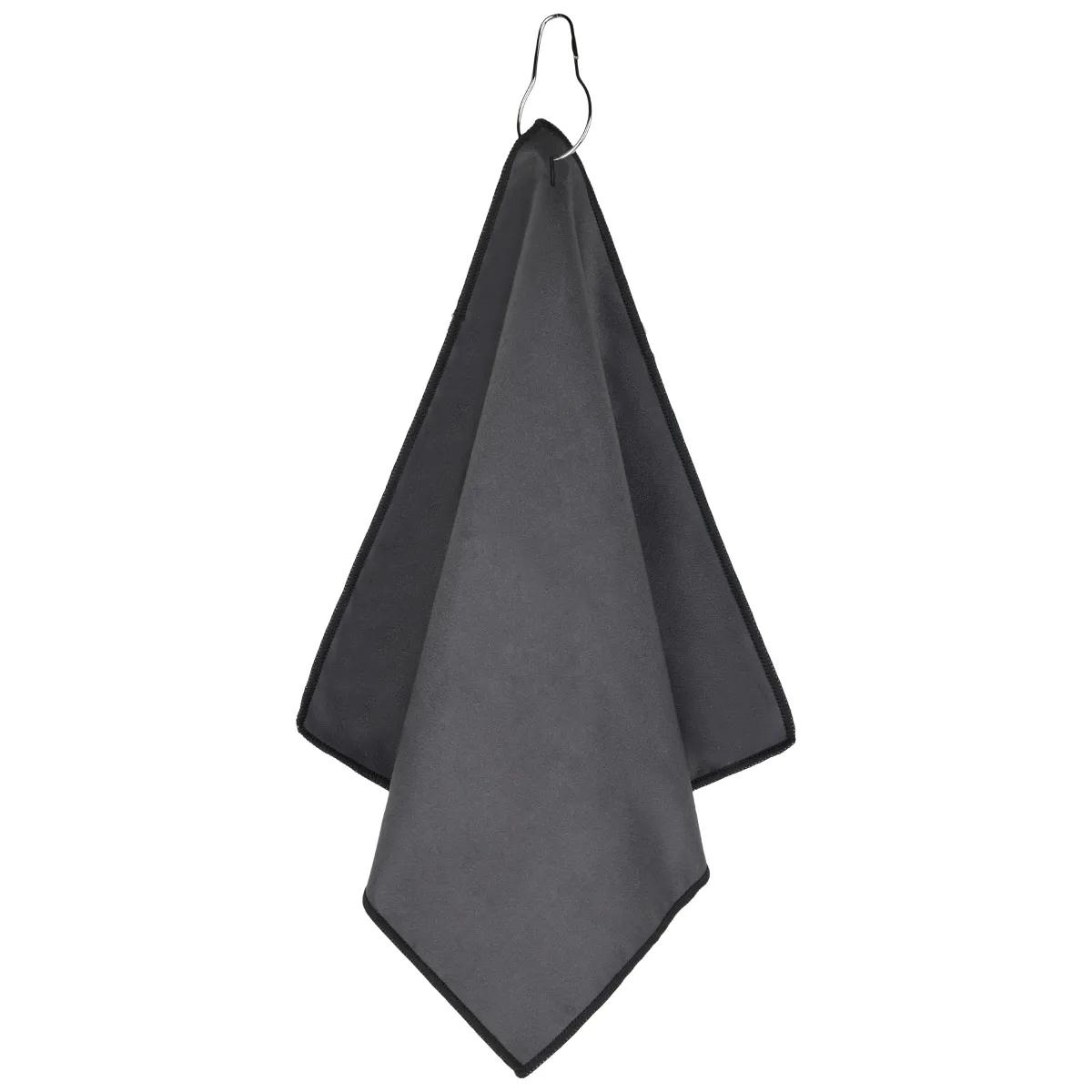 Golf Towel Microfiber Two-Sided with Clip Sublimated - 12.25 in - product view 3