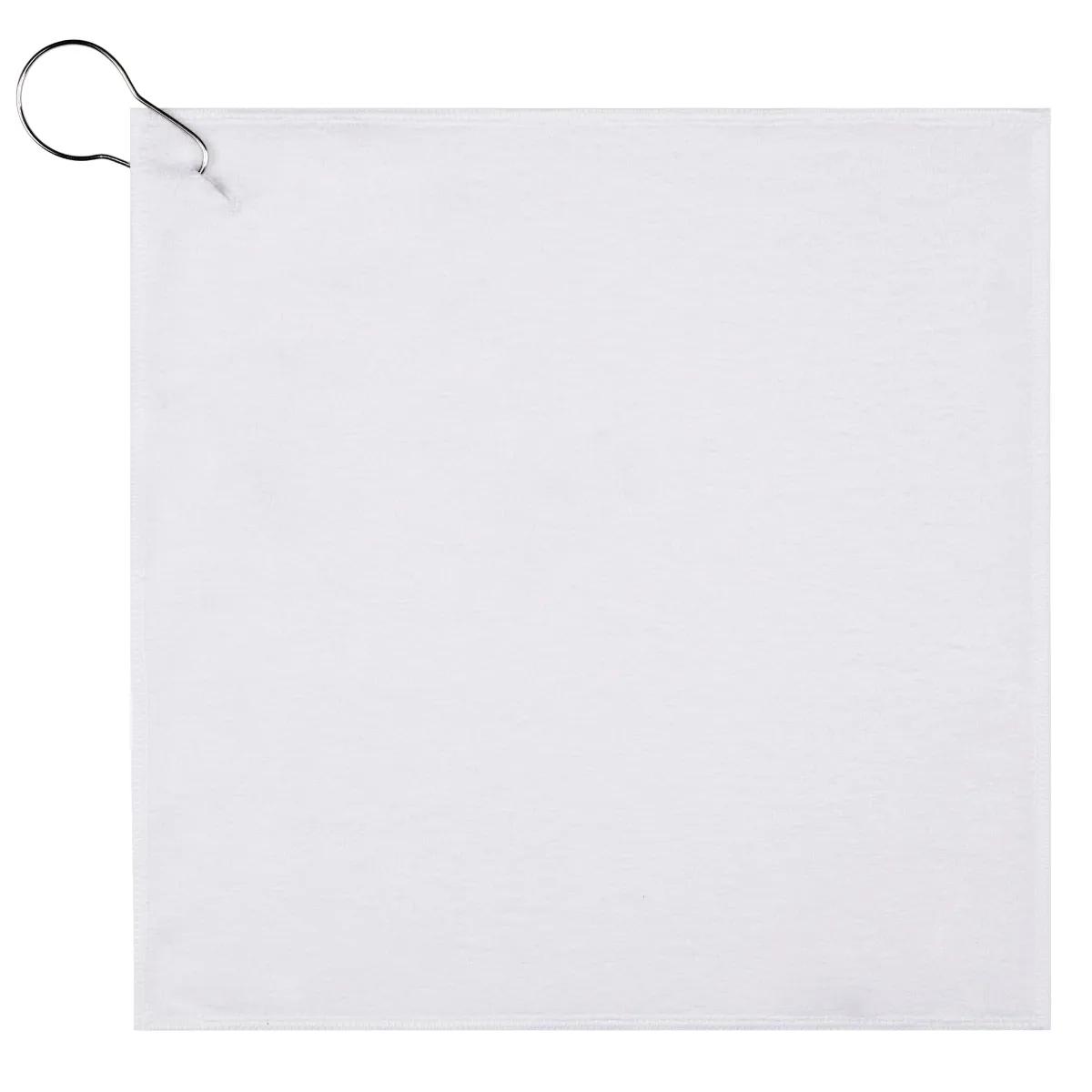 Golf Towel Recycled RPET Sublimated with Clip - 12.25 in - product view 2