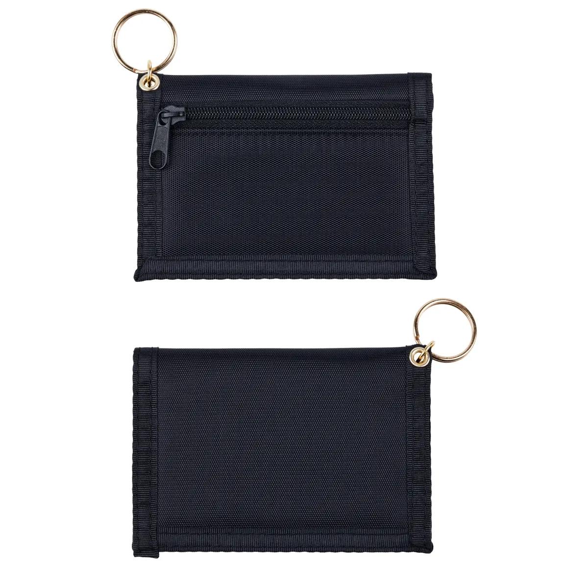 Keyring Wallet Nylon Clear Pockets Hook Loop - 4.5 x 3 in - product view 2