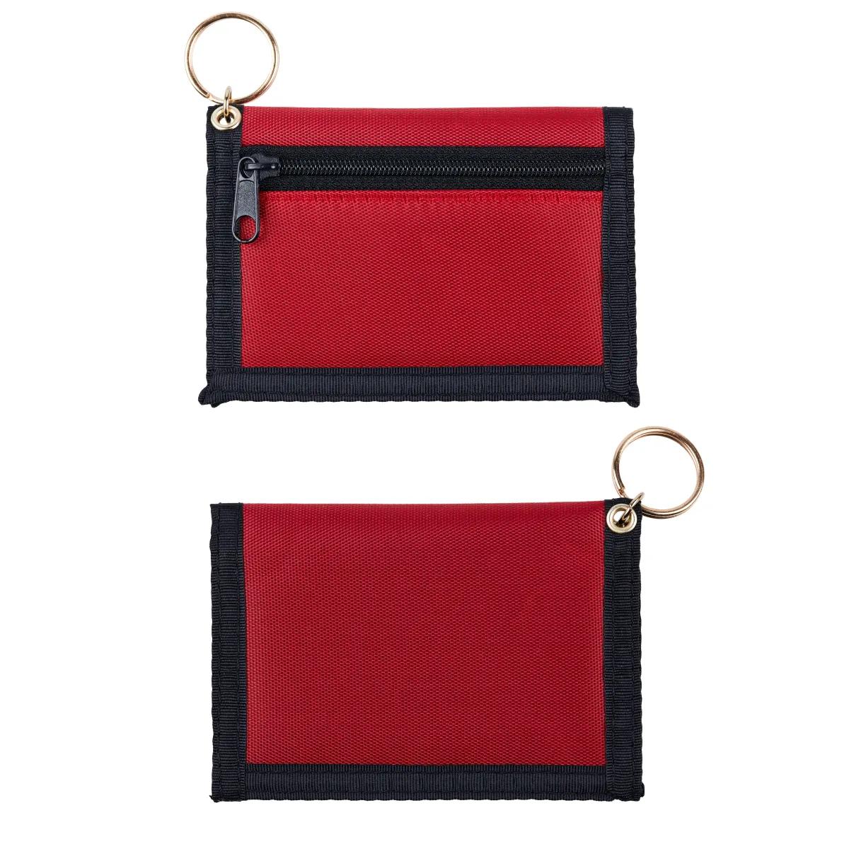 Keyring Wallet Nylon Clear Pockets Hook Loop - 4.5 x 3 in - product view 3