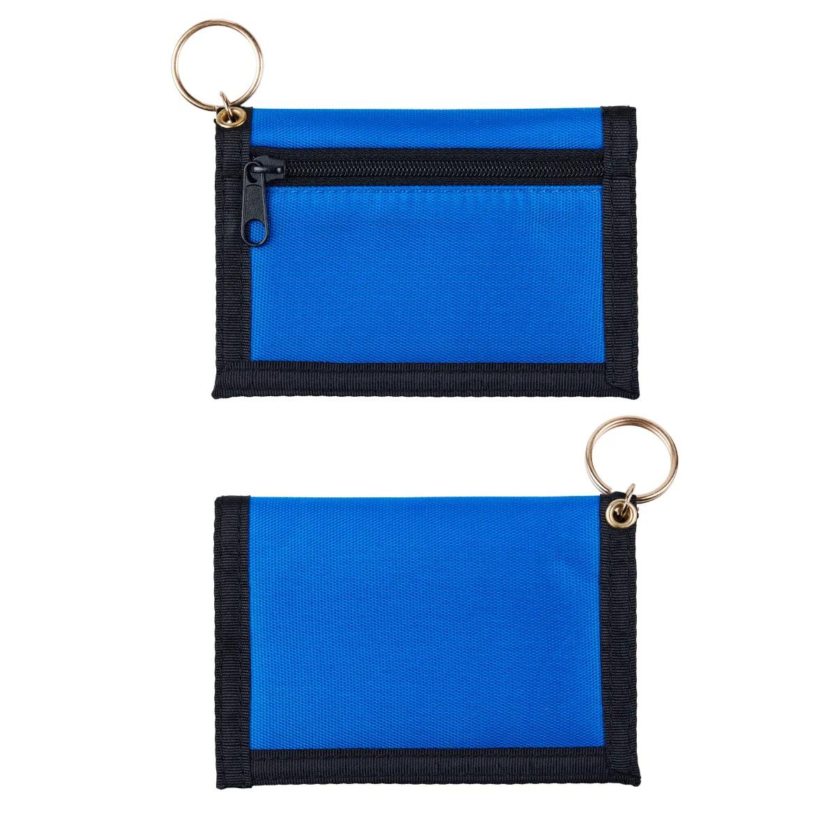 Keyring Wallet Nylon Clear Pockets Hook Loop - 4.5 x 3 in - product view 4