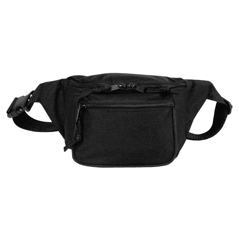 Fanny Pack Triple Zipper 600D Polyester - 8 x 4 x 3 in - product view 2