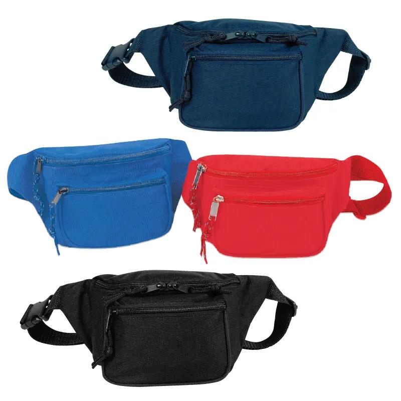 Fanny Pack Triple Zipper 600D Polyester - 8 x 4 x 3 in - product view 6