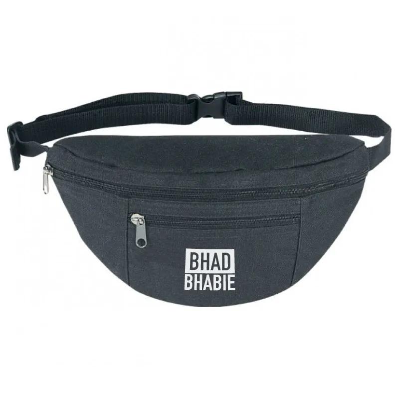 Large Fanny Pack Double Zipper 600D Polyester - 12 x 6 x 3 in