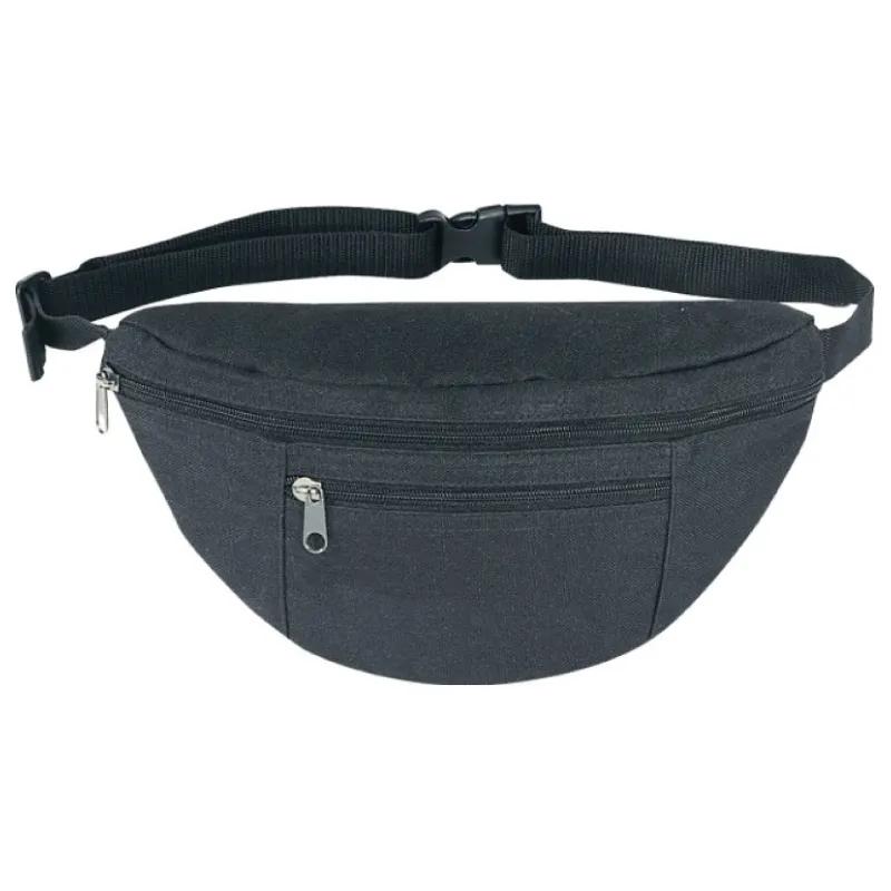 Large Fanny Pack Double Zipper 600D Polyester - 12 x 6 x 3 in - product view 2