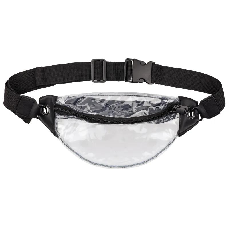 Transparent Fanny Pack Hidden Compartment PVC - 14 x 5.5 x 4 in - product view 3