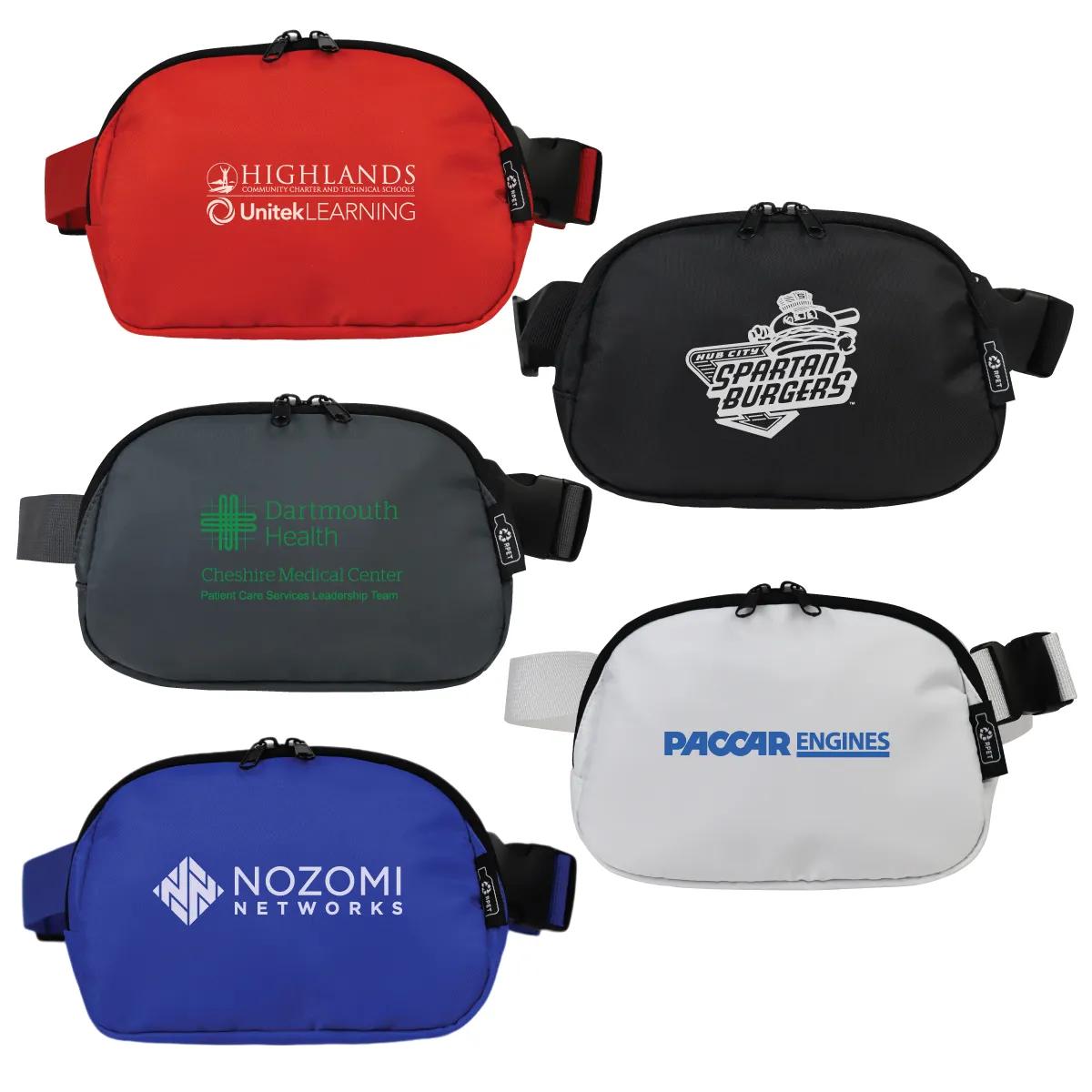 Recycled Crossbody Sling Pack Water Resistant - 7.6 x 5.4 x 2.1 in