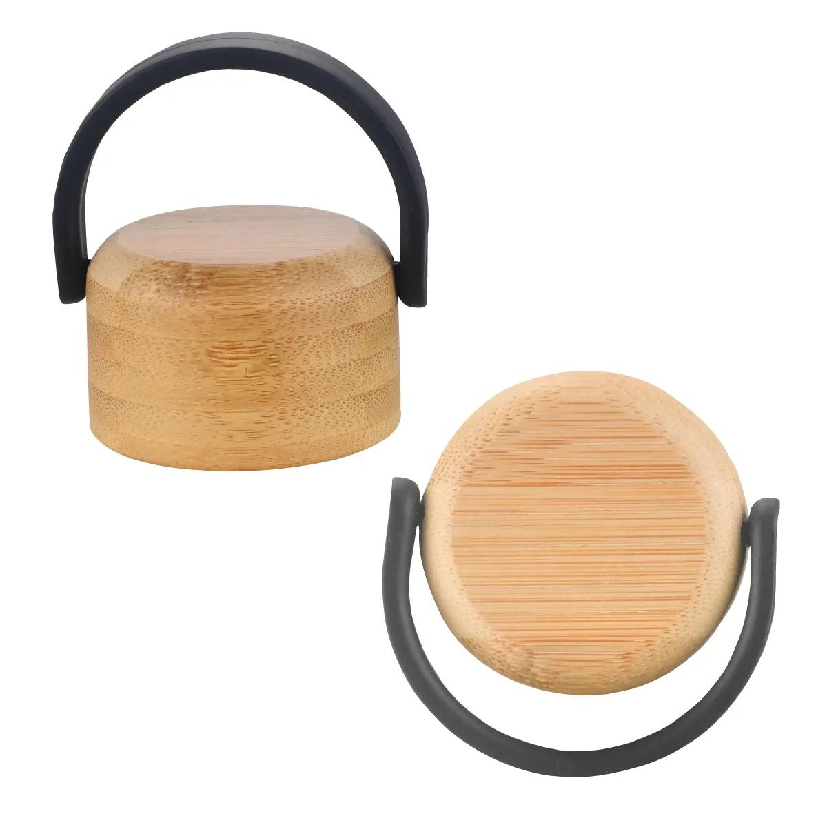 Aluminum Water Bottle Bamboo Lid Recycled - 24 oz - product view 6