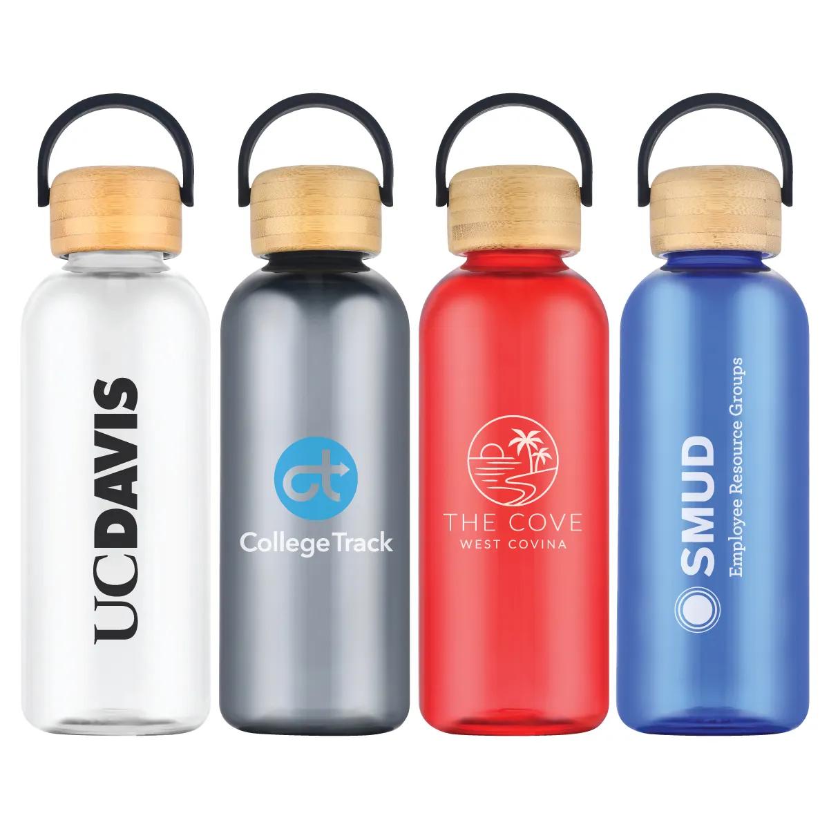 RPET Water Bottle Bamboo Lid Recycled Plastic - 21 oz