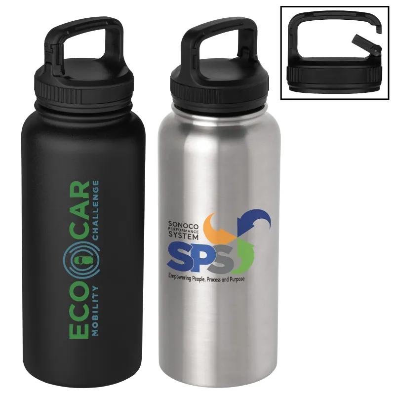 Insulated Water Bottle Carabiner Lid Handle - 32 oz
