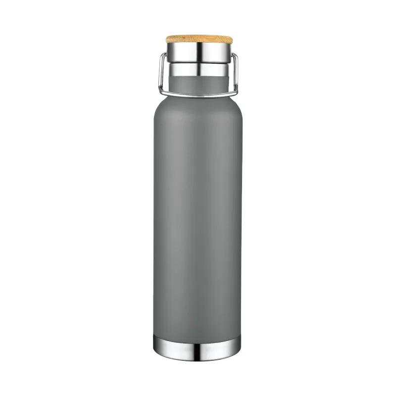 Insulated Water Bottle Bamboo Steel Lid Copper - 20 oz - product view 5