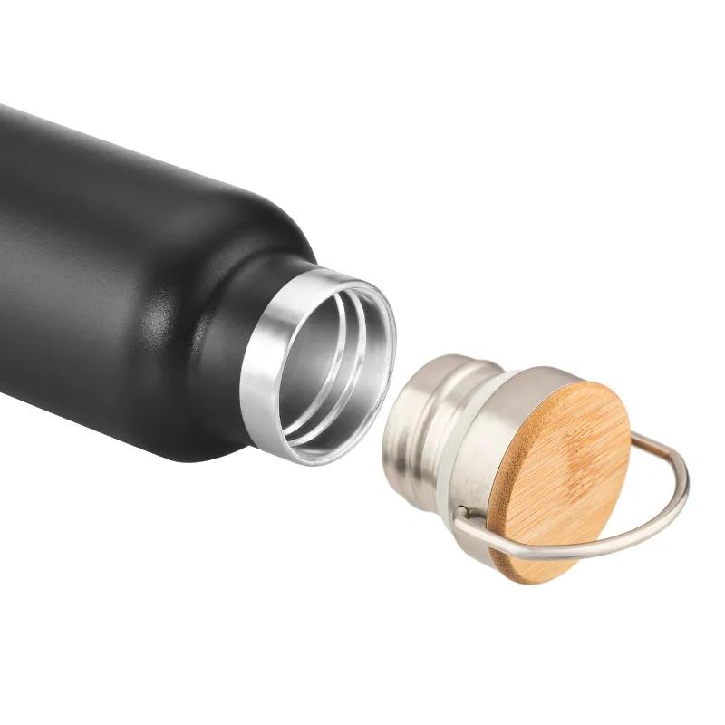 Insulated Water Bottle Bamboo Steel Lid Copper - 20 oz - product view 8