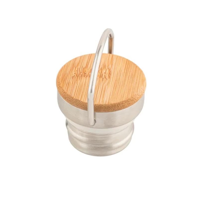 Insulated Water Bottle Bamboo Steel Lid Copper - 20 oz - product view 9