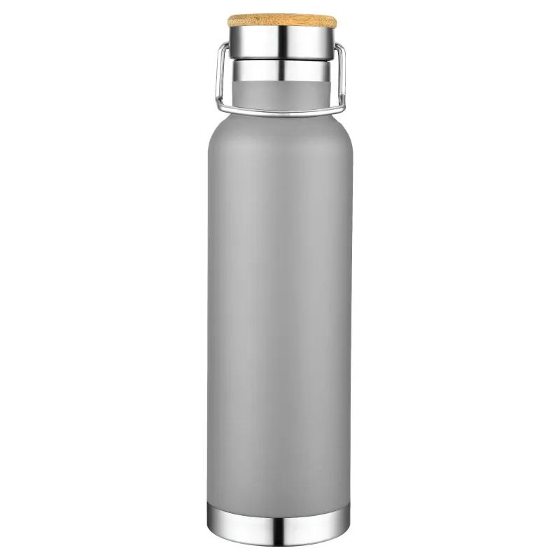 Insulated Water Bottle Bamboo Steel Lid Copper - 22 oz - product view 5