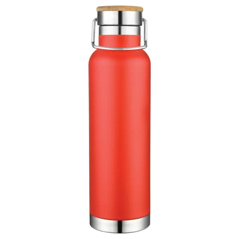 Insulated Water Bottle Bamboo Steel Lid Copper - 22 oz - product view 6