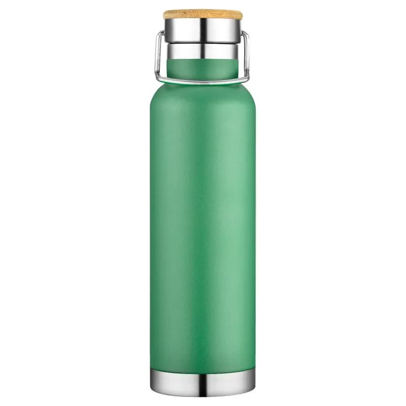 Insulated Water Bottle Bamboo Steel Lid Copper - 22 oz - product view 7