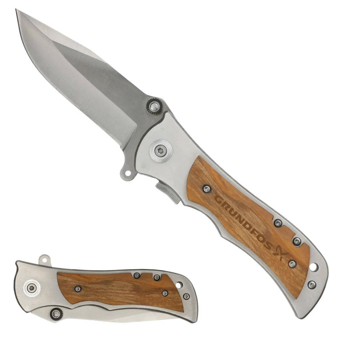 Expedition Folding Knife Hand Crafted Wood - 4.5 in
