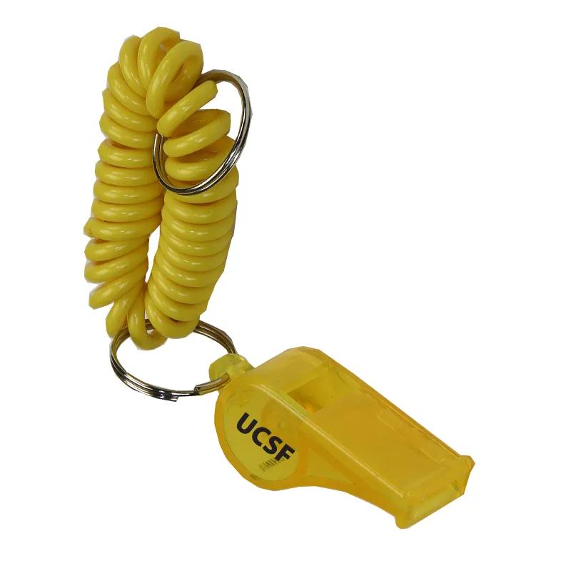 Wrist Coil Whistle Keyring Translucent - 6 in