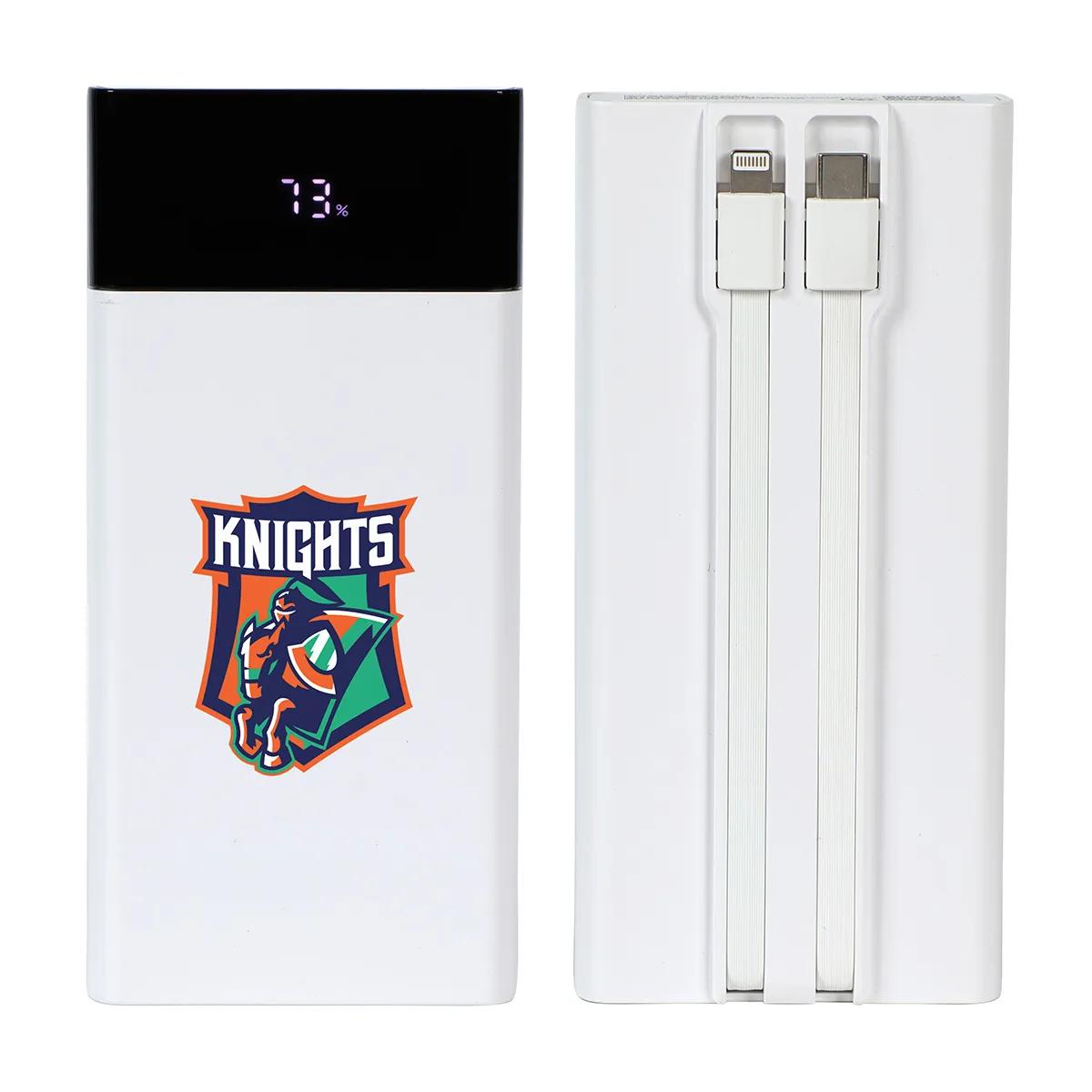 Pemberley 65W 20000mAh Power Bank for Laptops with Built-In Cables