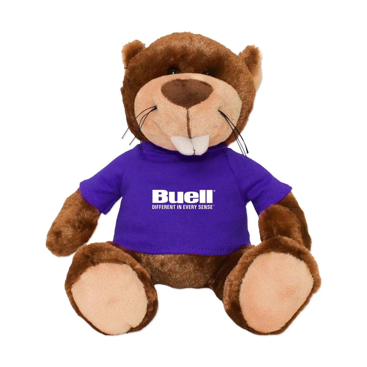 Plush Beaver Bucky Brown Fur Felt Teeth Polyester - 11 in - product view 3